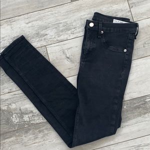 Rag & bone black high rise skinny